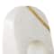 6" White Marble Geometric Curved Pyramid Decorative Bookends